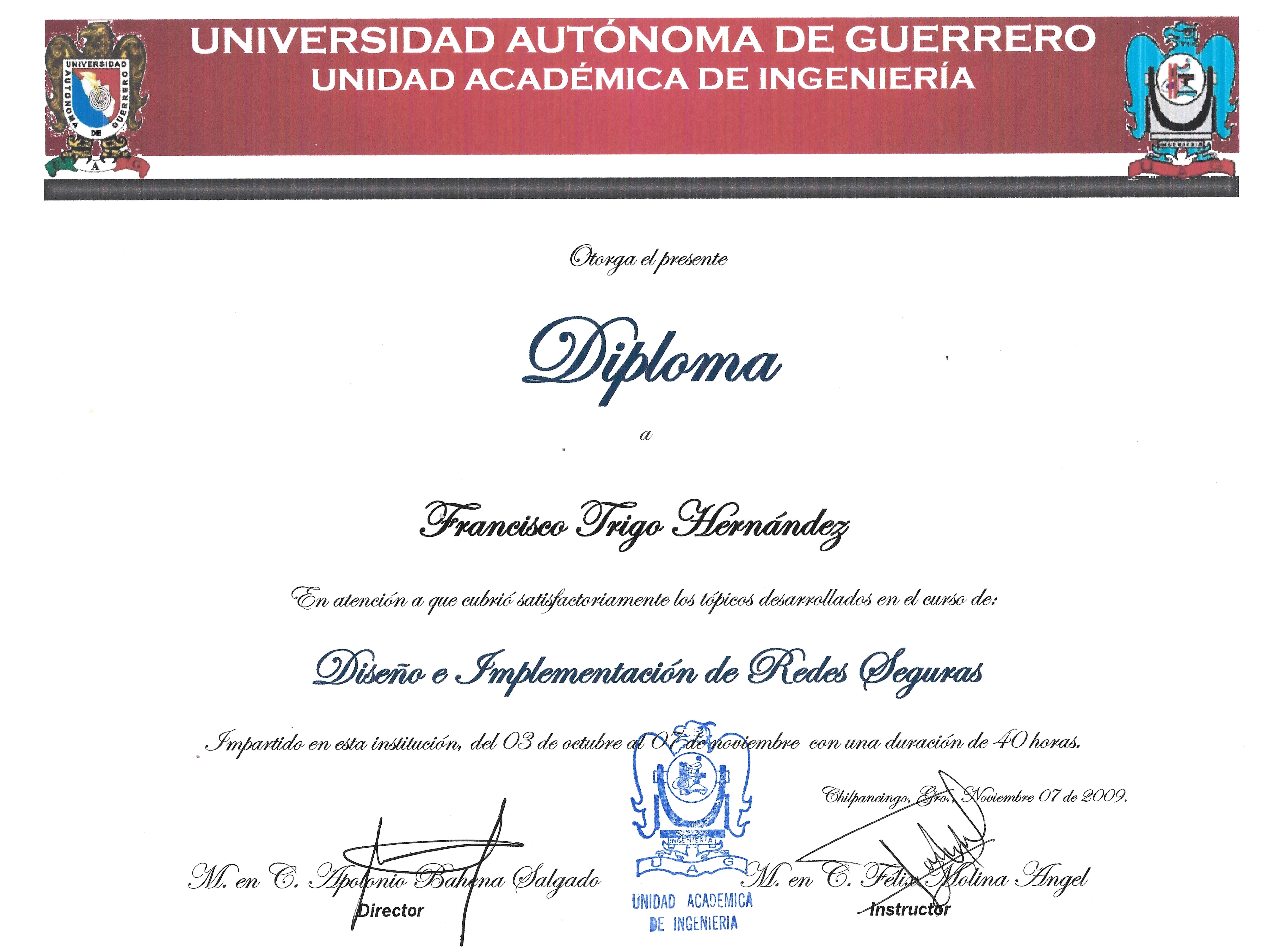 UAG Redes Seguras Certification